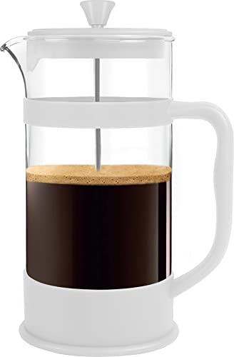 34 Ounce French Press with Triple Filters, Stainless Steel Plunger and Heat Resistant Borosilicate Glass - Black