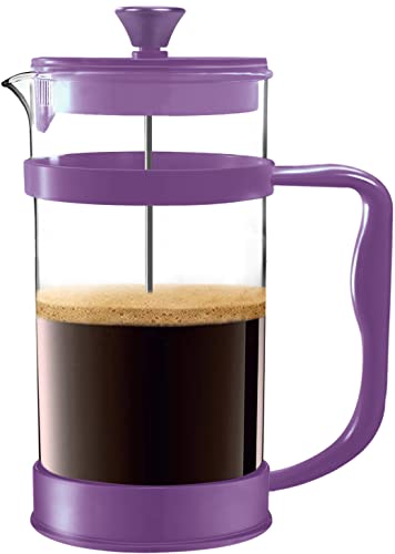 34 Ounce French Press with Triple Filters, Stainless Steel Plunger and Heat Resistant Borosilicate Glass - Black