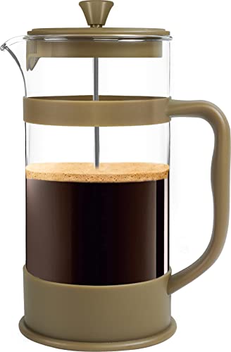 34 Ounce French Press with Triple Filters, Stainless Steel Plunger and Heat Resistant Borosilicate Glass - Black