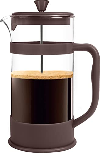 34 Ounce French Press with Triple Filters, Stainless Steel Plunger and Heat Resistant Borosilicate Glass - Black